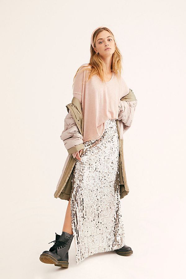 Sea Shell Sequin Maxi Skirt | Free People (Global - UK&FR Excluded)