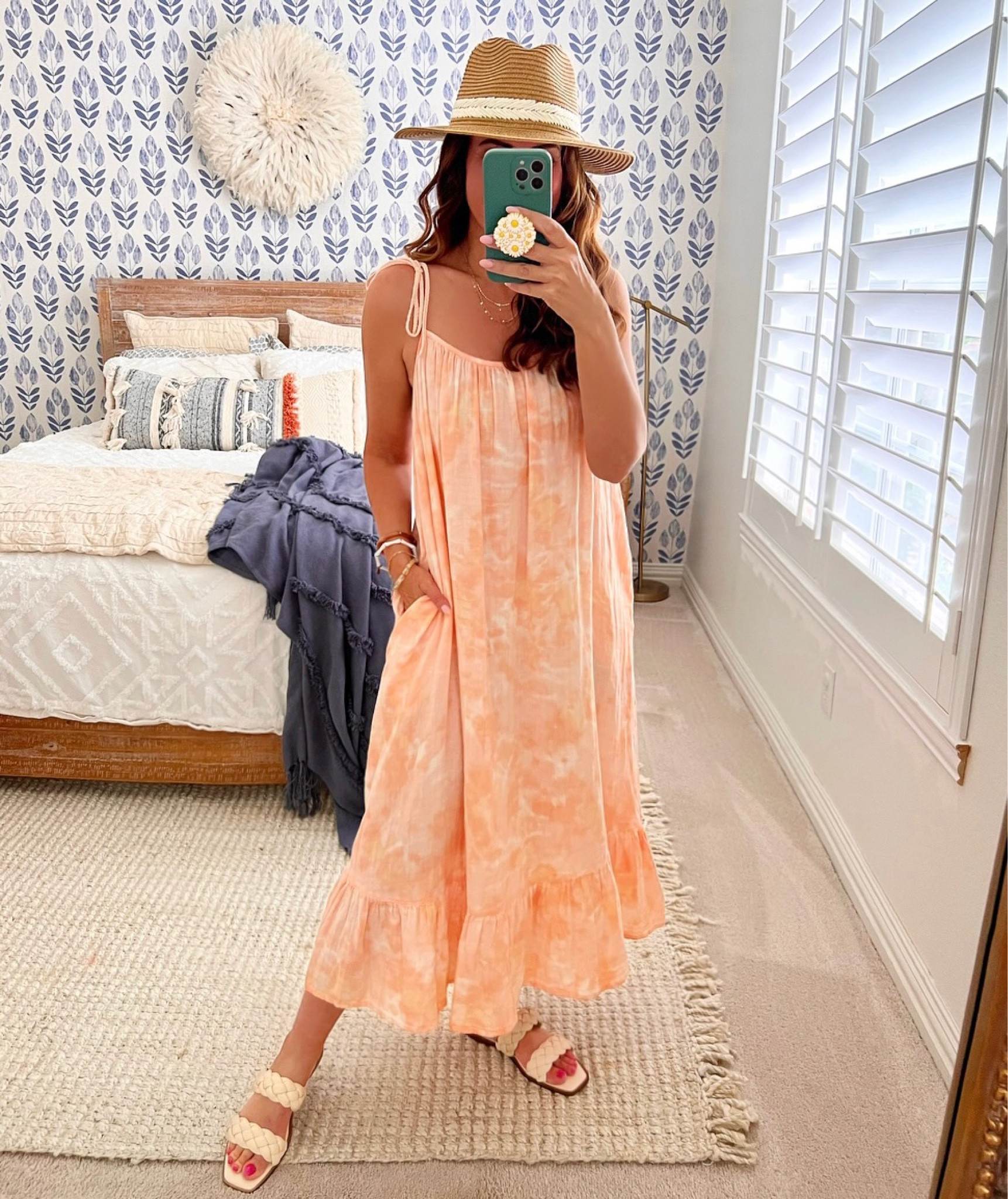 Get me to the beach!! This adorable straw hat with embroidery is on sale for $9. Dress. is lightweight and oversized. Ties are functional. Wearing a small. 
Sandals are TTS, but if in between, size up!
.
#walmart 
#walmartfashion 


#LTKSeasonal #LTKtravel #LTKsalealert