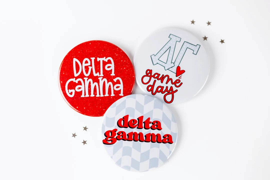 Delta Gamma Greek Game Day Tailgate Buttons Game Day Pins - Etsy | Etsy (US)