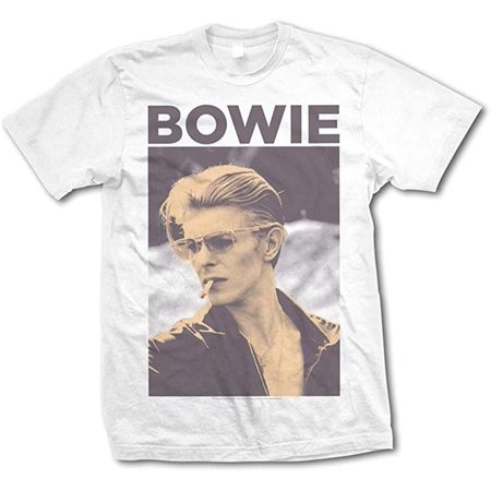 David Bowie Smoking T-Shirt Men s Cotton Short Sleeve Crewneck T-Shirt for Women Tee White S-4XL | Walmart (US)