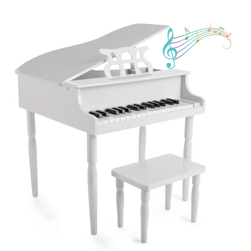 Hey Play 30 Key Kids Piano With Bench | Wayfair North America