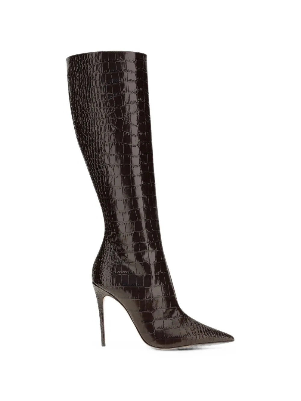 Vera croc-effect knee-high boots | Farfetch Global