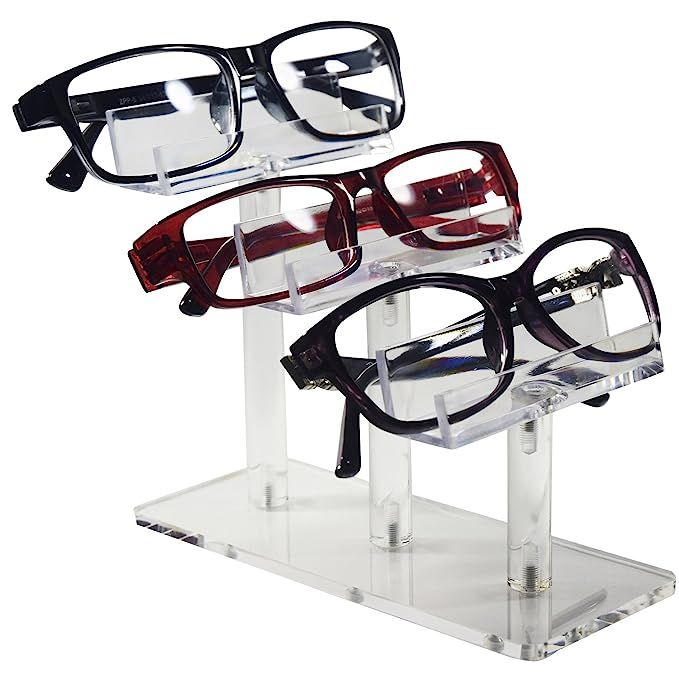 Mooca Acrylic 3 Tier Eyeglasses/Sunglasses/Pens Stand Holder | Amazon (US)