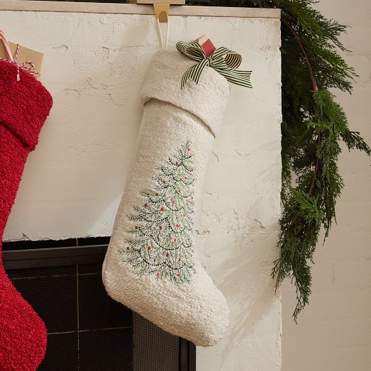 Tannenbaum Boucle Stocking | West Elm (US)