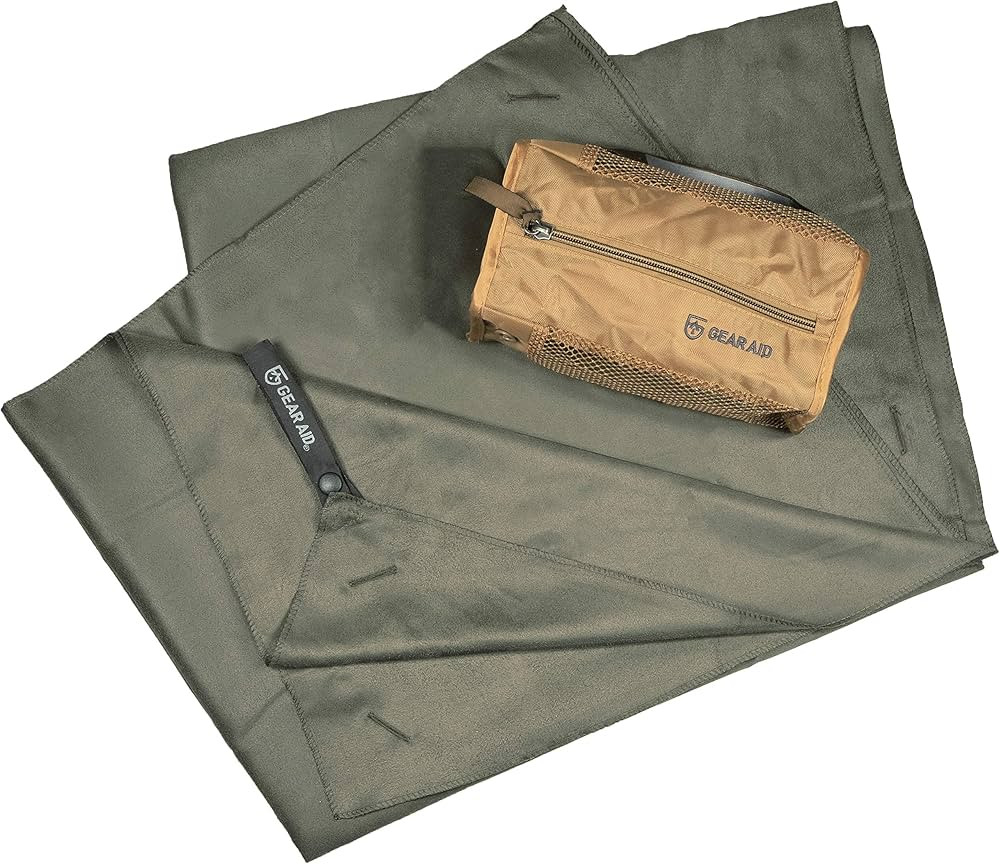 GEAR AID Quick Dry Microfiber Towel for Travel, Camping and Sports, OD Green, XL, 35” x 62” | Amazon (US)