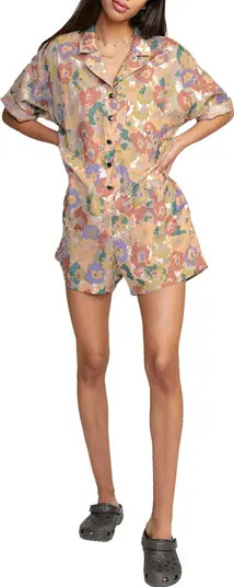 RVCA Blossom Floral Linen Blend Romper | Nordstrom | Nordstrom
