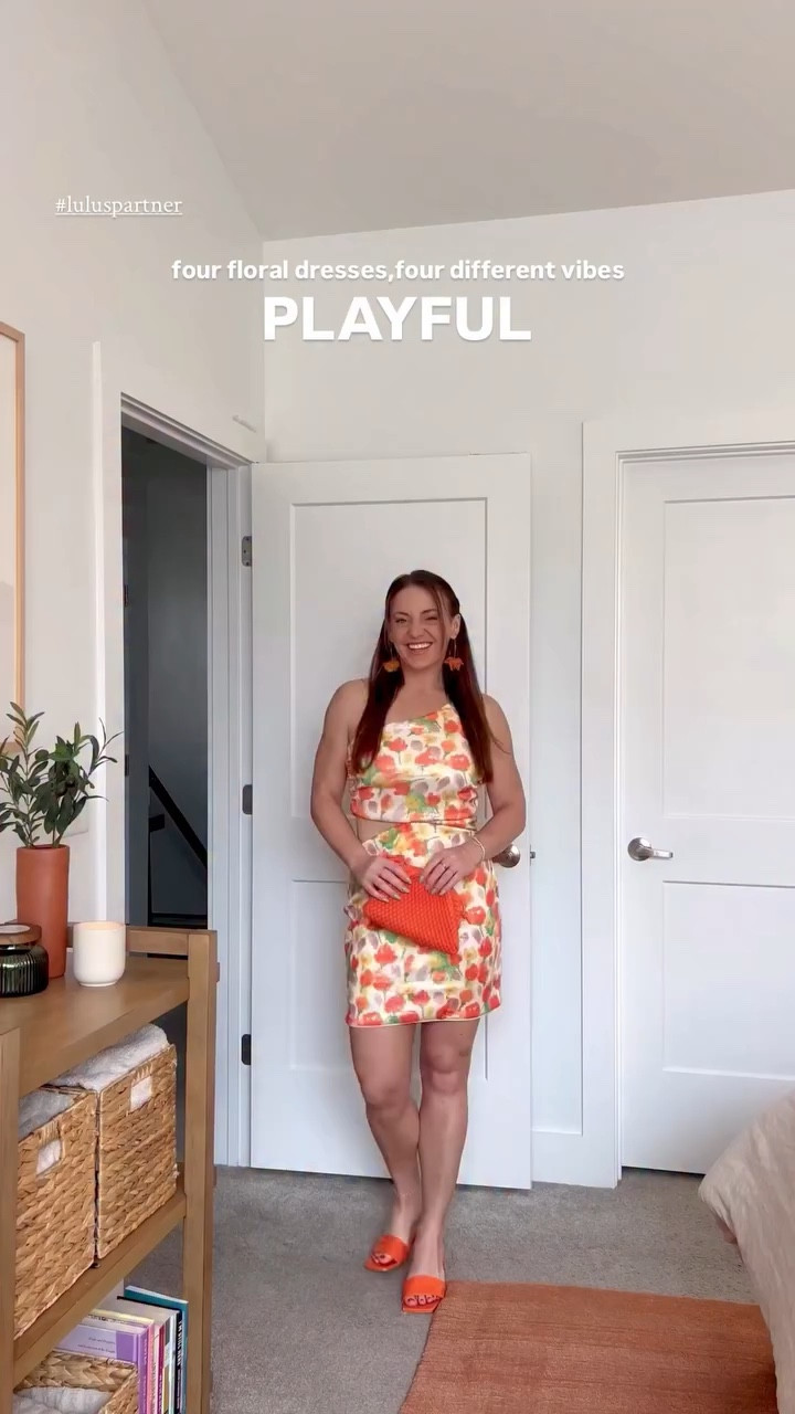 i tried to pick a favorite… couldn’t. 🌸🧡 tell me your vibe: 1,2,3, or 4? @lulus #luluspartner #lovelulus