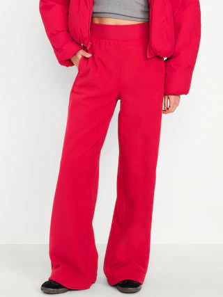 Extra High-Waisted Microfleece Wide-Leg Sweatpants | Old Navy (US)