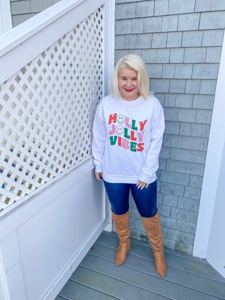 I love a good holiday graphic and these sweatshirts from Pink Lily are so cozy! 

My spanx and boots are also staples

#LTKGiftGuide #LTKCyberweek #LTKHoliday