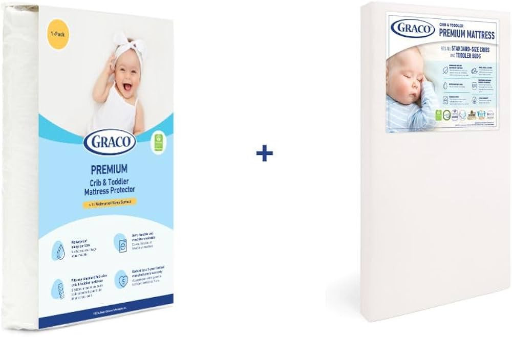 Graco Premium Crib Mattress & Protector Value Bundle (1-Pack) – Includes GREENGUARD Gold Certif... | Amazon (US)