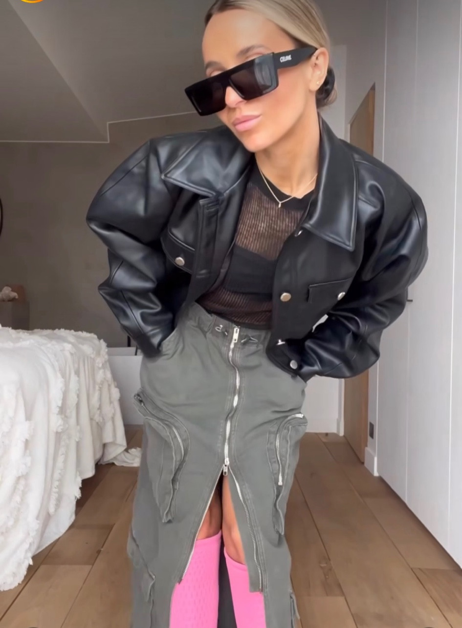 Long cargo skirt with Fendi boots, Mango leather jacket and Celine sunglasses

#LTKSeasonal #LTKshoecrush #LTKeurope