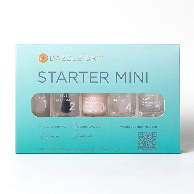 Dazzle Dry Complete Starter Mini Kit | Step 1 - Nail Prep, Step 2 - Base Coat, Step 4 - Top Coat,... | Amazon (US)