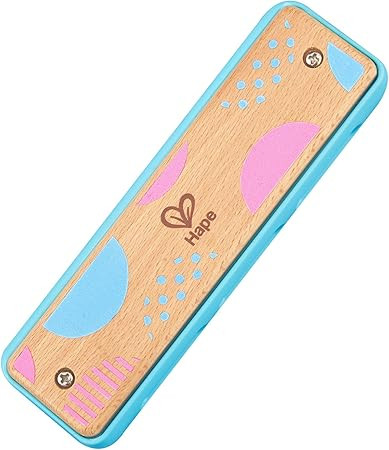 Hape Blues Harmonica | 10 Hole Wooden Musical Instrument Toy for Kids, Blue (E8915) | Amazon (US)