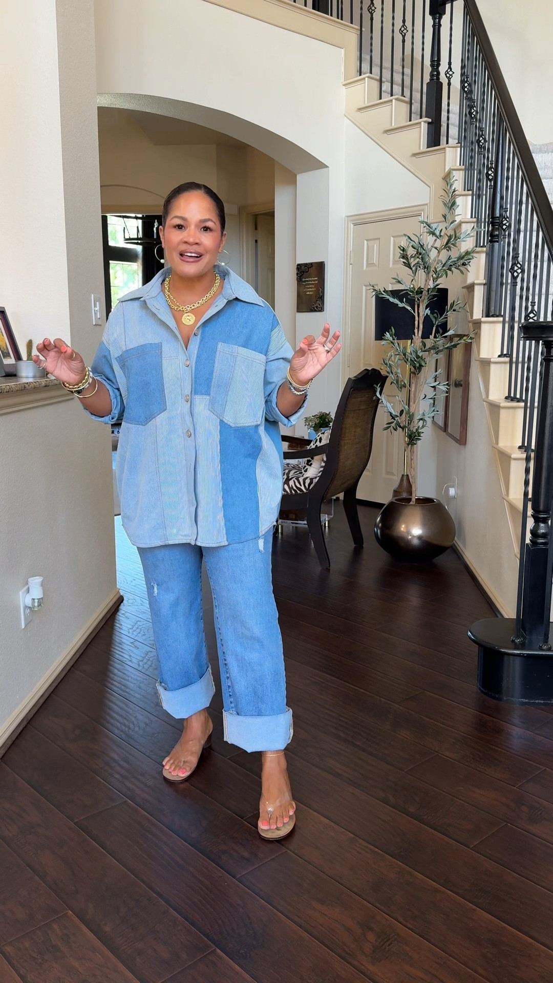 Love this shacket and jeans! So cute together!! Wearing a medium in the shacket!

#LTKootd #LTKOver40