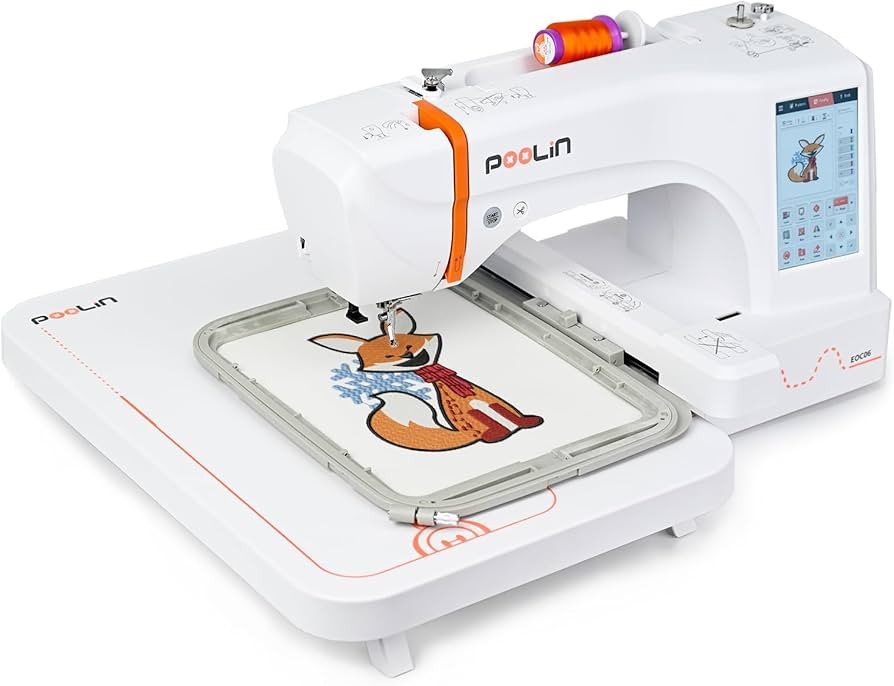 EOC06 Embroidery Machine 7.9x11 Inches Large Area for Clothing, Computerized 7 Inches Touchscreen... | Amazon (US)