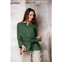Green Linen Shirt, Linen Womens Blouse, Top, Plus Size Tops For Women, Tunic | Etsy (US)