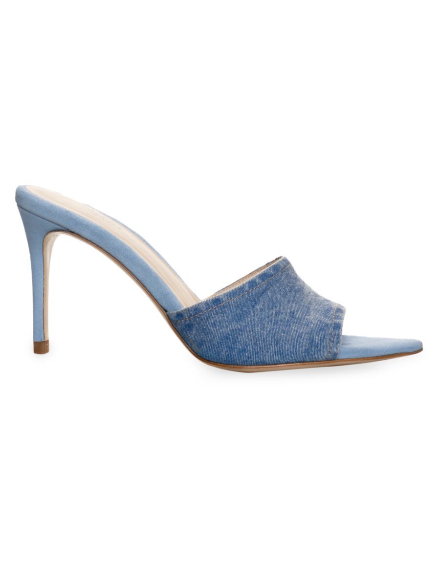 L'AGENCE Lolita III Denim Mules | Saks Fifth Avenue