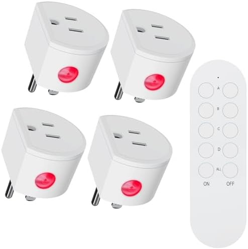 SURNICE Remote Control Outlet 10A Wireless Light Switch for Household Appliances, 130 FT Range, S... | Amazon (US)