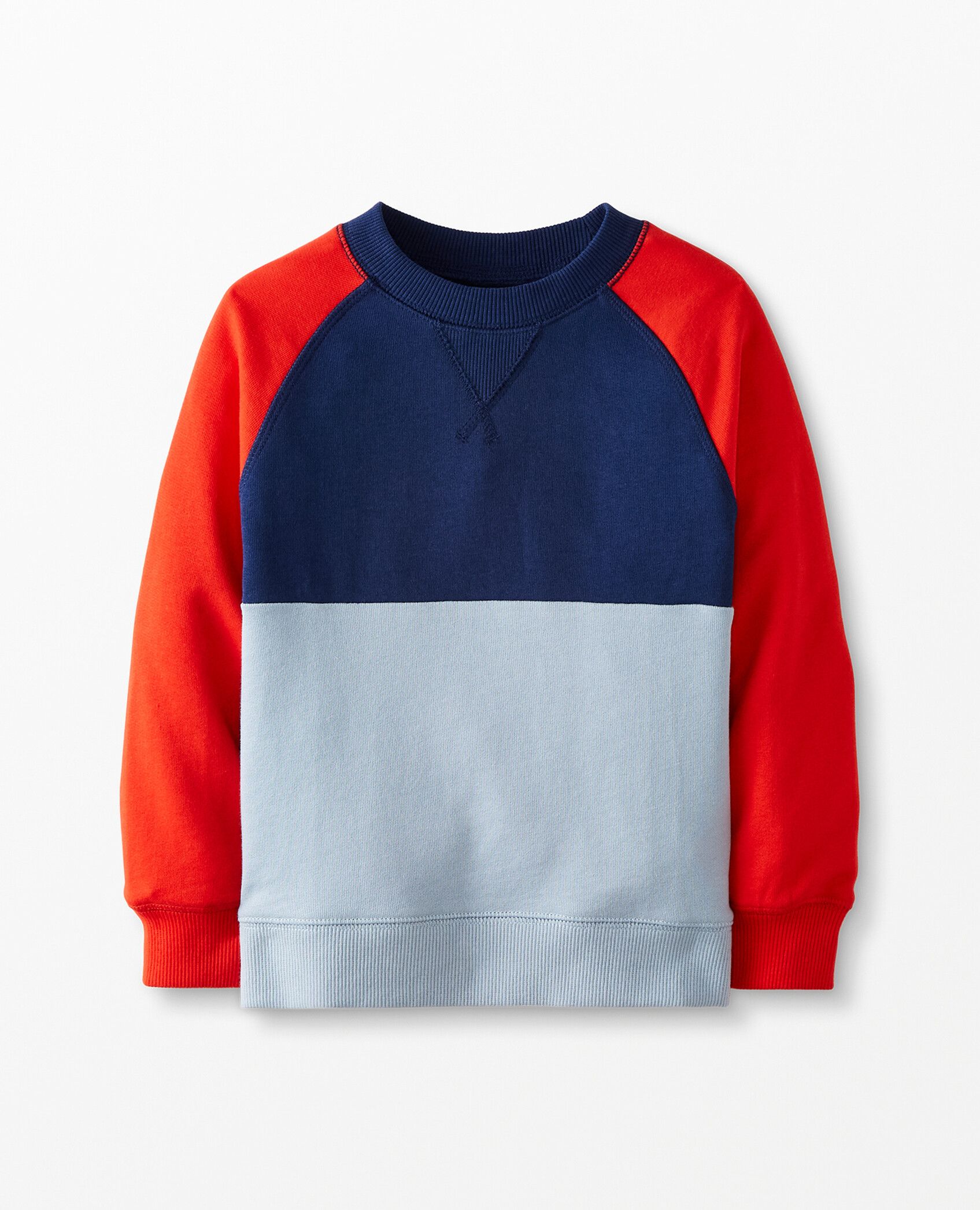 Colorblock Crewneck Sweatshirt In French Terry | Hanna Andersson