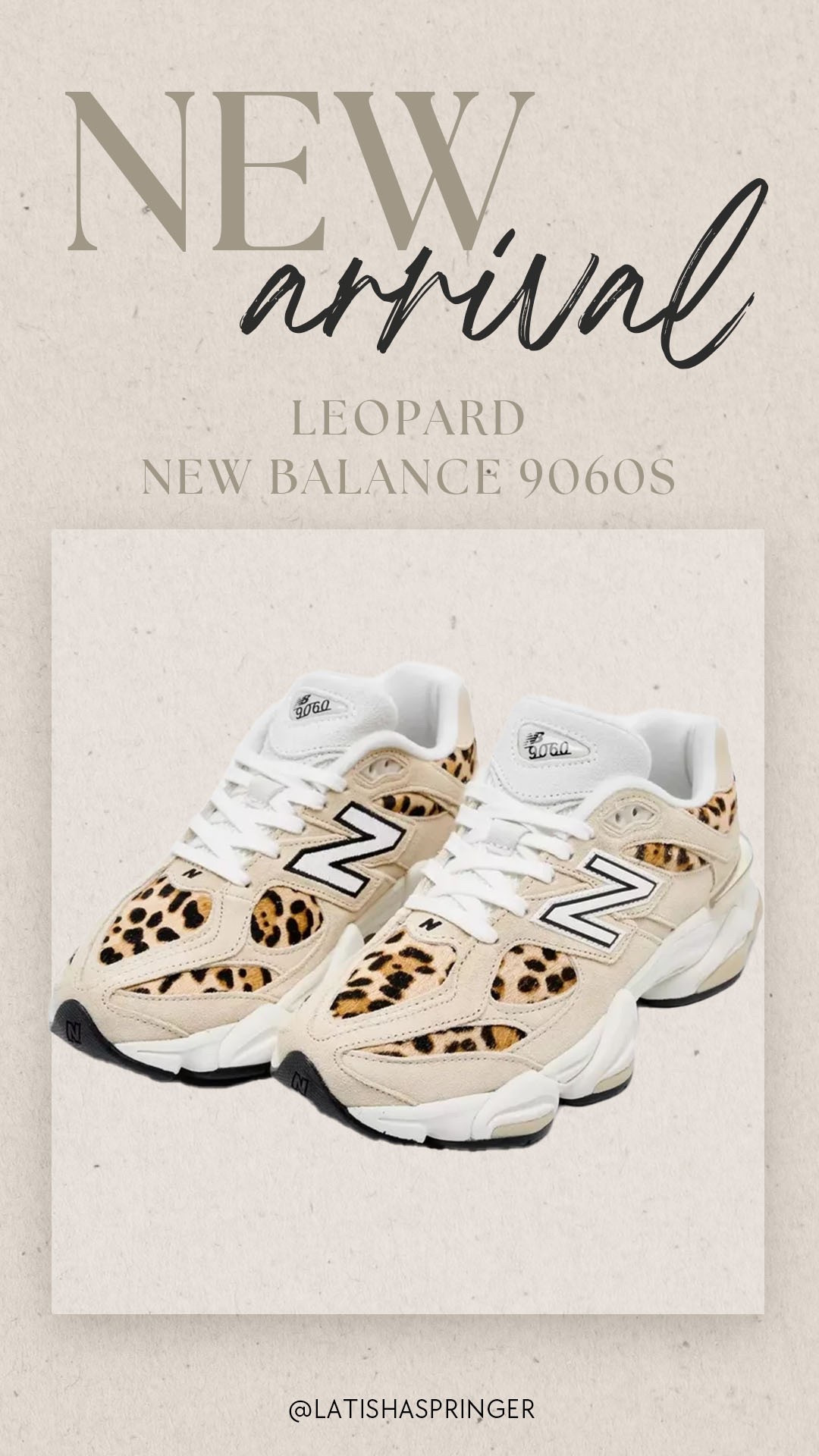 These leopard New Balance 9060s will go fast! 🤩

#newbalance

New balance new arrivals. Leopard print new balance 9060 sneakers. New balance 9060.

#LTKSeasonal #LTKootd #LTKgrwm
