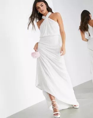 ASOS EDITION Carmelo sequin halter wedding dress | ASOS (Global)