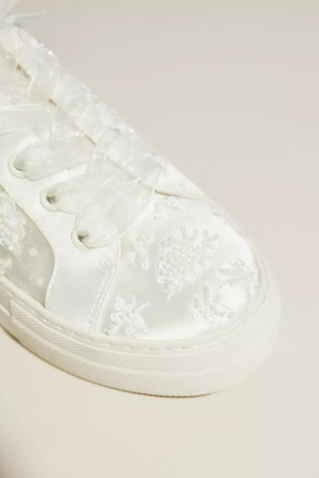 Beaded Bloom Mesh Sneakers | David's Bridal