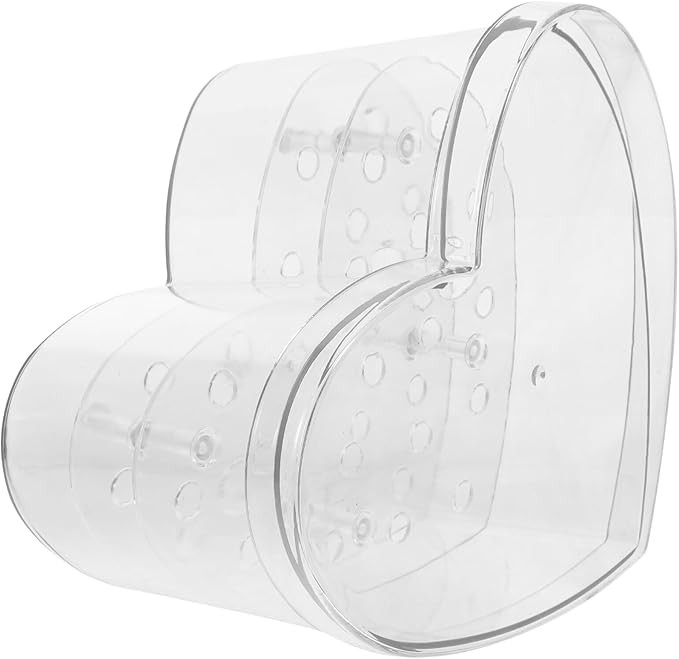 Luxshiny Heart Shaped Vase Acrylic Box Pots Stand with 19 Holes Floral Centerpiece for Valentines... | Amazon (US)