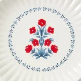Floral Ceramic Plate, Red/White/Blue, 8", by My Texas House | Walmart (US)