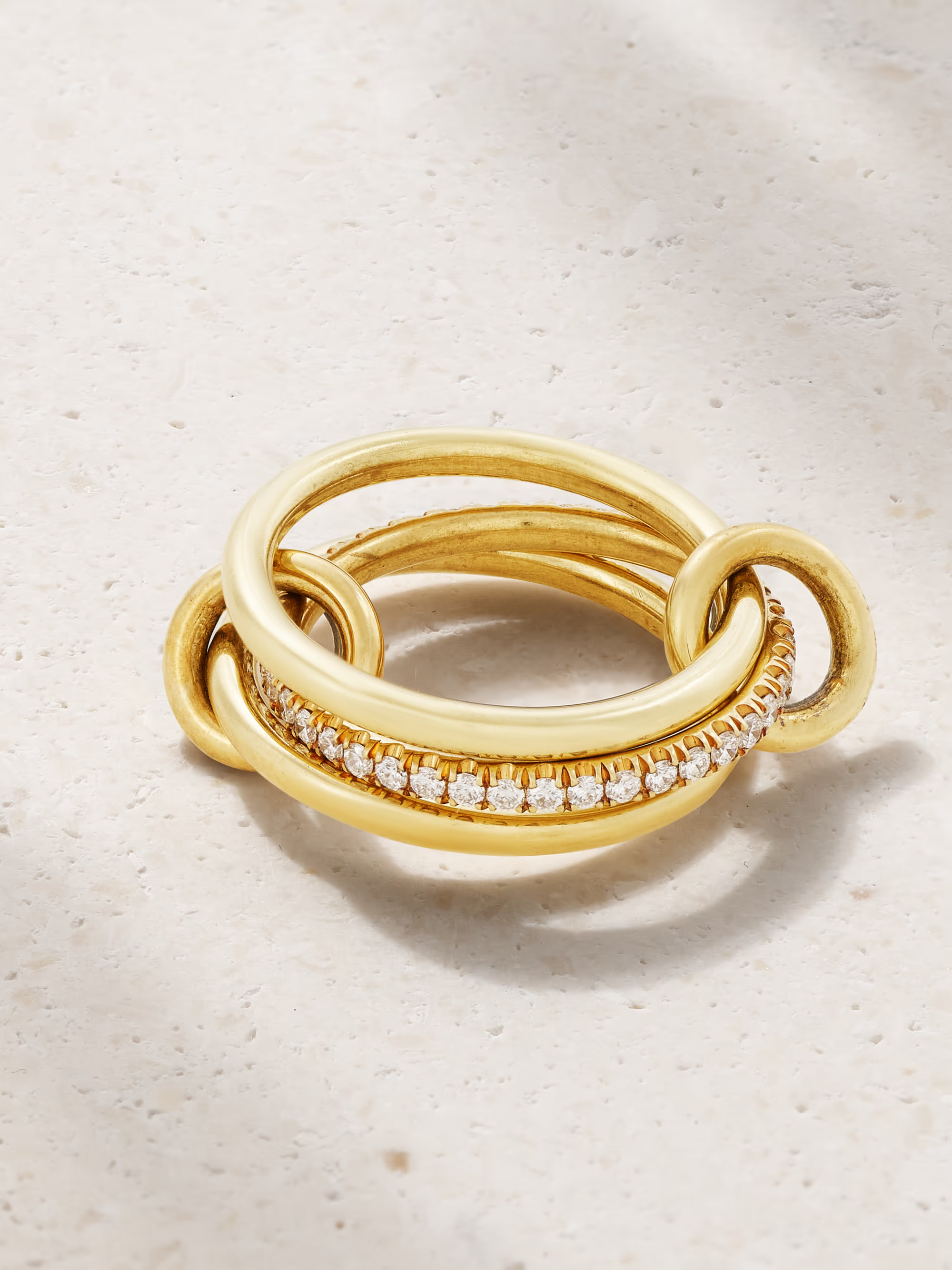 Gold Sonny set of three 18-karat gold diamond rings | SPINELLI KILCOLLIN | NET-A-PORTER | NET-A-PORTER (US)