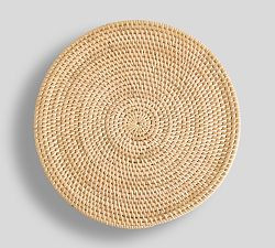 Tava Handwoven Rattan Round Placemats - Set of 4 | Pottery Barn (US)