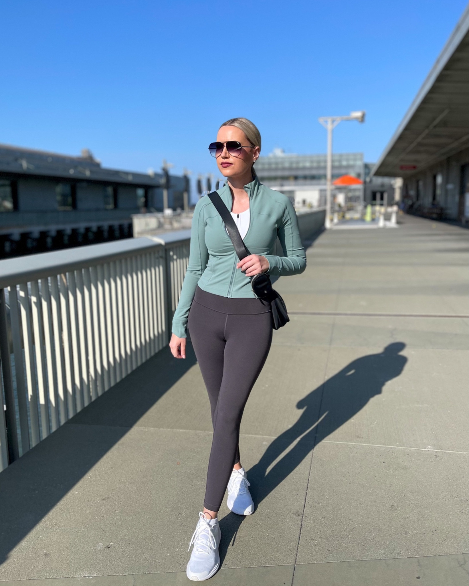 Comfy Lululemon fits are the best for exploring downtown San Francisco!

Jacket: Tidewater Teal, Size 6
Sports Bra: Medium
Leggings: Black Granite, Size 4
Shoes: Triple White, Size 9.5

Activewear | Athleticwear | Athleisure | Cropped Jacket | Sports Bra | Sneakers | Loungewear

#LTKfit