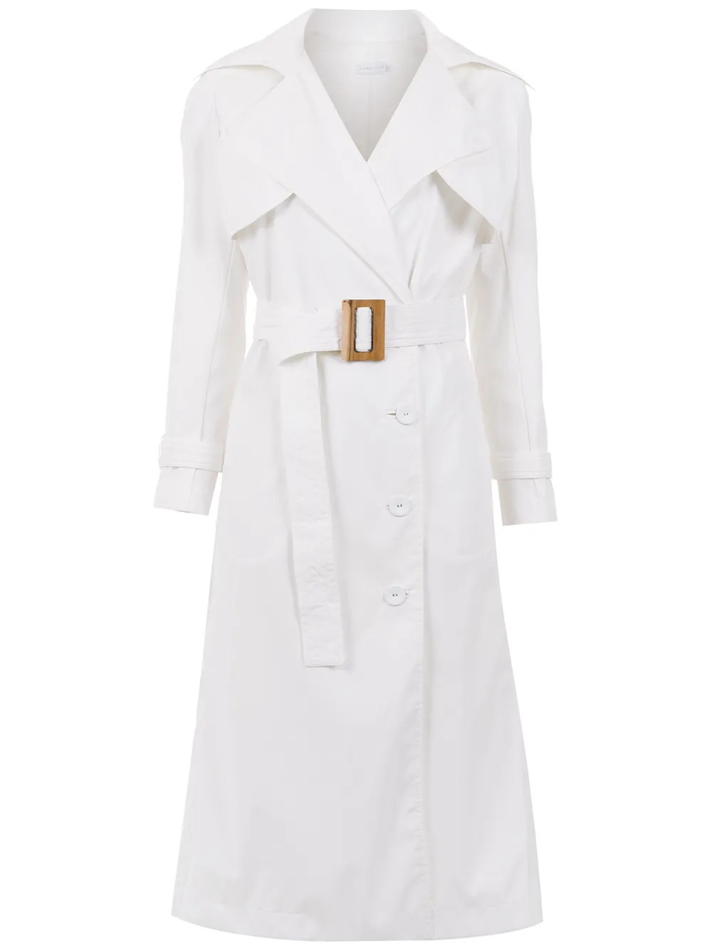 Mara Mac belted trench coat - White | FarFetch Global