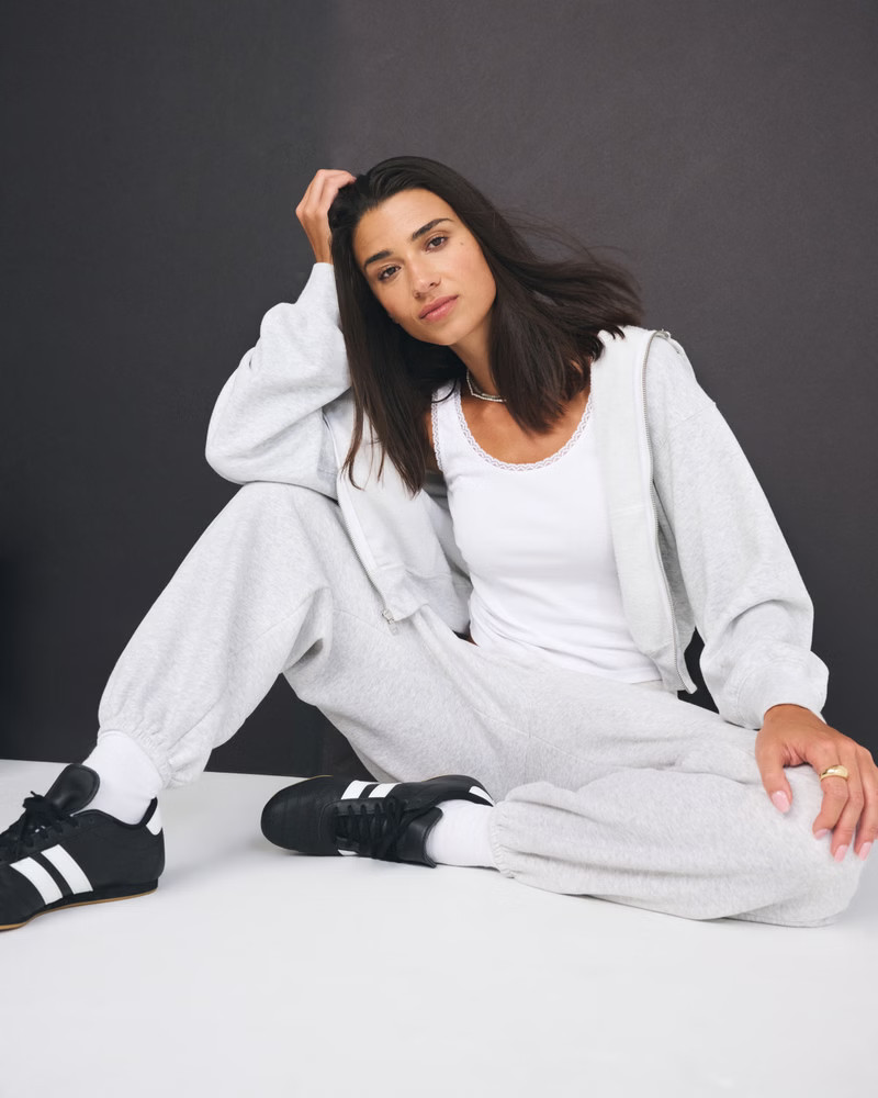 Women's High Rise Sunday Baggy Sweatpant | Women's Bottoms | Abercrombie.com | Abercrombie & Fitch (US)
