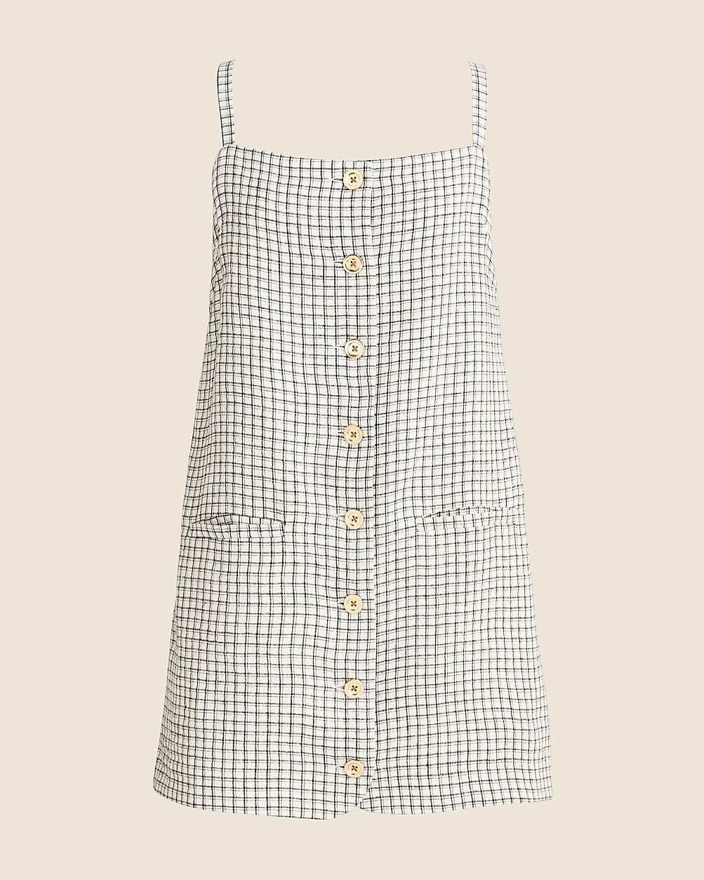 Claudia dress in plaid linen | J. Crew US