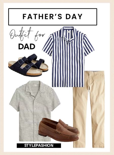 Father’s Day outfit idea for dad. Daddy summer outfit , summer outfit for dad, Father’s Day gift for dad, chino pants , camp shirt , summer sandals , Birkin stock sandals , Jcrew sandals , j.crew loafers 

#LTKMens #LTKSeasonal #LTKGiftGuide