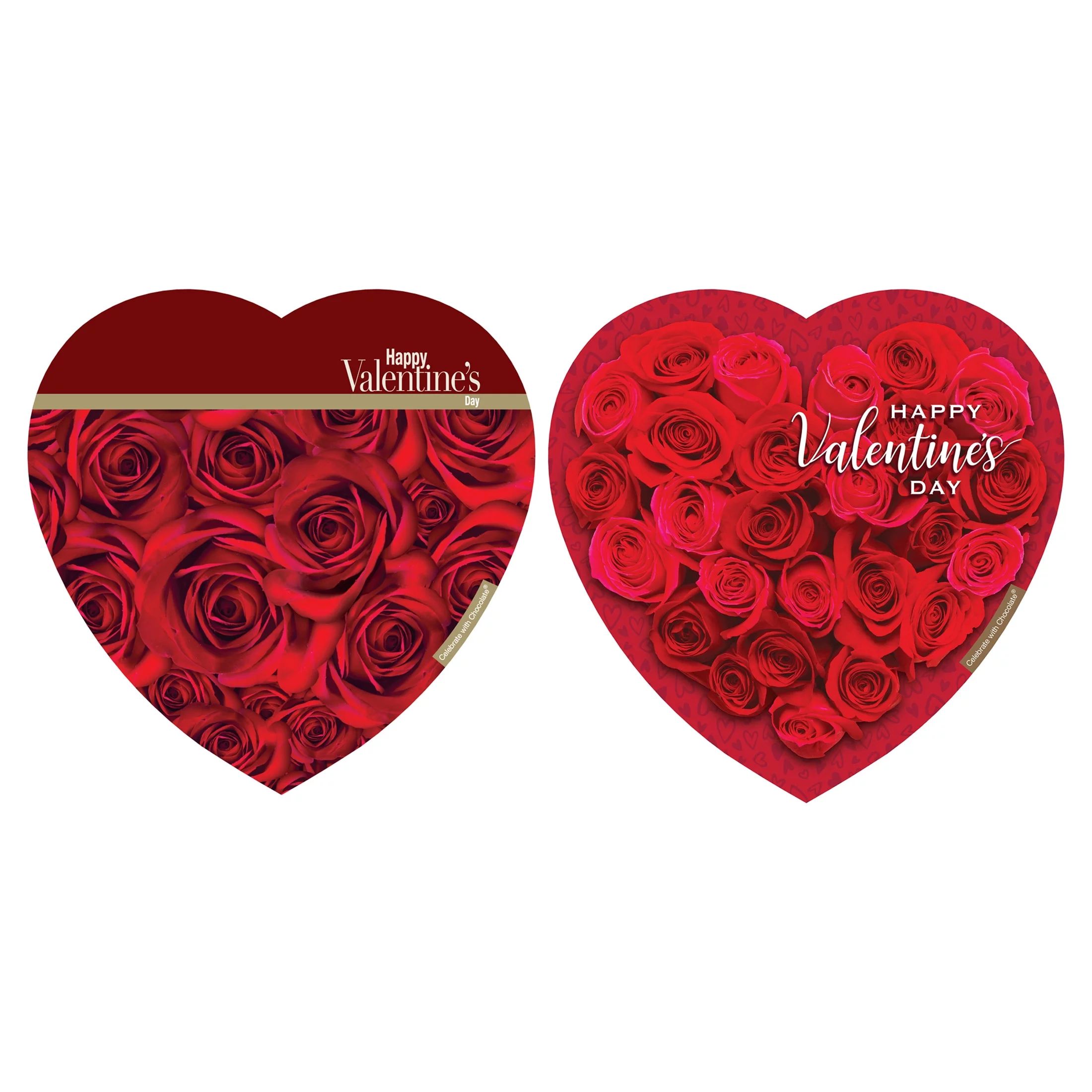 Elmer's, 16oz Romantic Red Wrap Valentine Heart, 40 Pieces Assorted Milk & Dark Chocolates | Walmart (US)