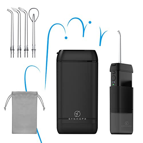 Water Flosser [ Mini Cordless Portable ] Oral Irrigator Water Teeth Cleaner Pick, Telescopic Water Tank, 3 Modes & IPX7 Waterproof, Home & Travel Water Floss for Teeth, Braces Bridges Care (Black) | Amazon (US)