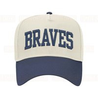 Custom Braves Embroidered Baseball Hat - Personalized Retro Arched Block Snapback Cap Fast Ship | Etsy (US)