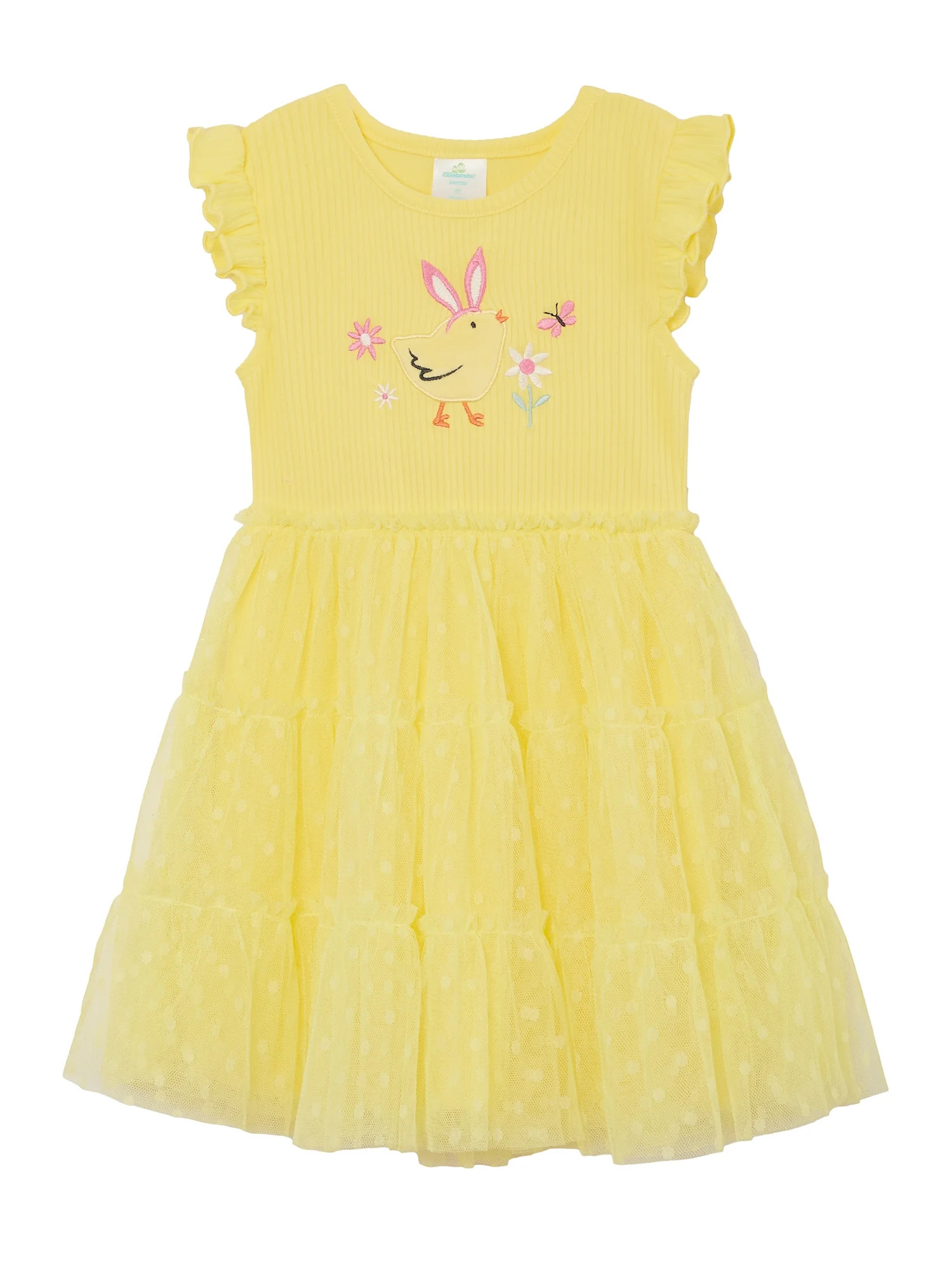 Way to Celebrate Toddler Girls Easter Tulle Tutu Dress, Sizes 12M-5T | Walmart (US)
