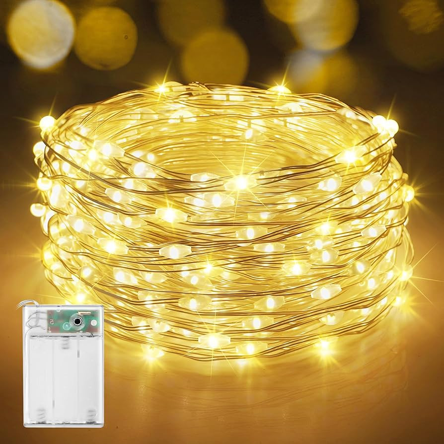 XURISEN Fairy Lights Battery Operated, 33FT 200LED Twinkle String Lights 8 Modes & Waterproof LED... | Amazon (US)