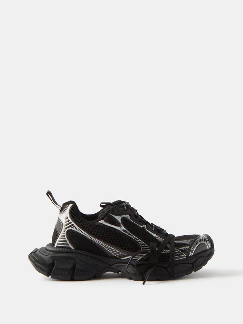Balenciaga - 3xl Mesh Trainers - Womens - Black White | Matches (UK)