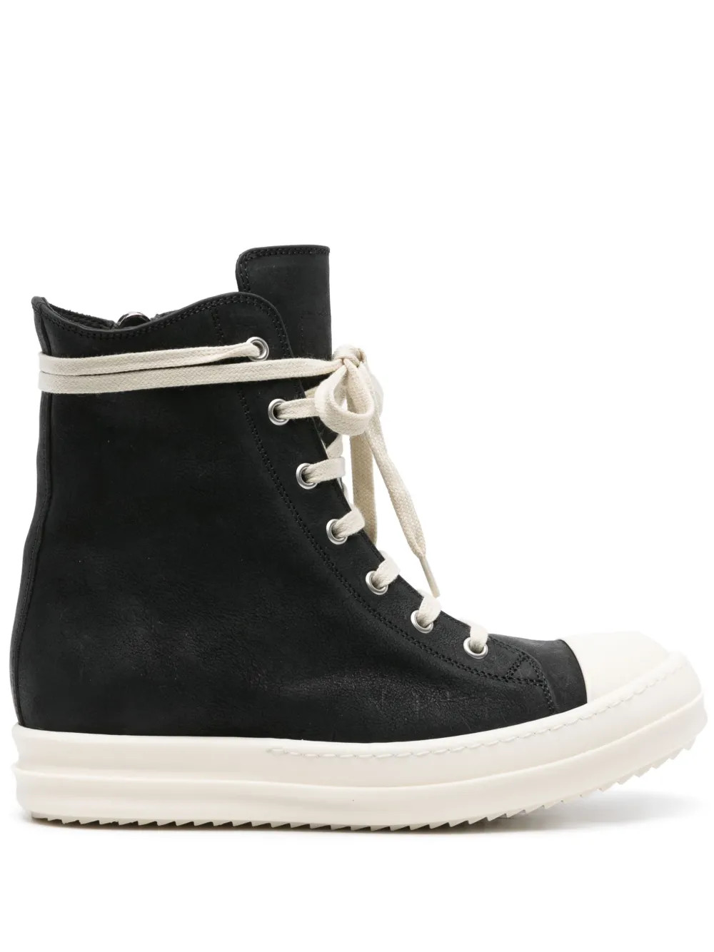 Rick Owens high-top Leather Sneakers - Farfetch | Farfetch Global