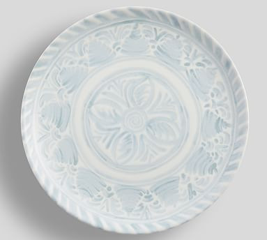 Chambray Tile Stoneware Dinner Plates - Set of 4 | Pottery Barn (US)