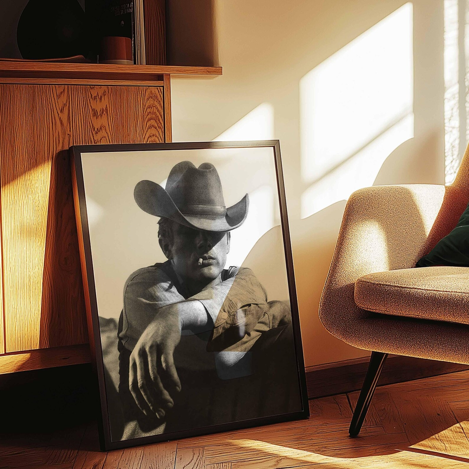 Cowboy Vintage James Dean Poster | Western Framed Print | Classic Wall Art Decor | Rustic Home Of... | Etsy (US)
