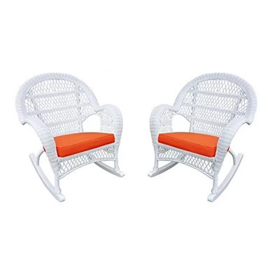 HomeStock Wicker Rocker Chair with Cushion - Set of 2 | Target