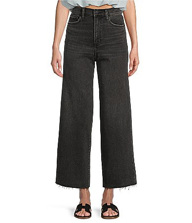 Daze Pleaser High Rise Wide Ankle Length Dark Denim Jeans - 28 | Dillard's