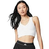 Alo Yoga Women's Real Bra Tank, White, S | Amazon (US)