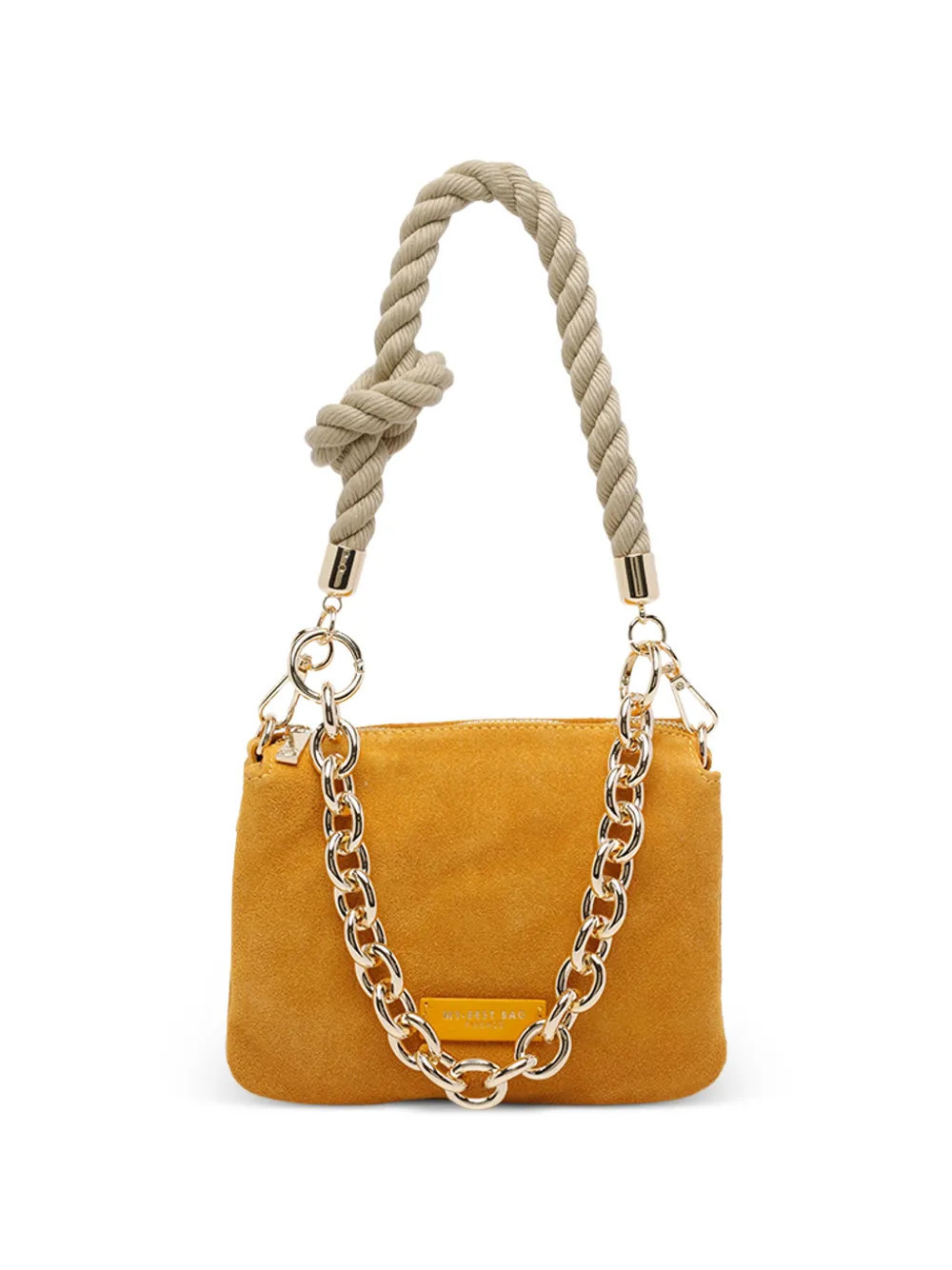 MY BEST BAG suede rope-handle shoulder bag - Yellow | Farfetch Global