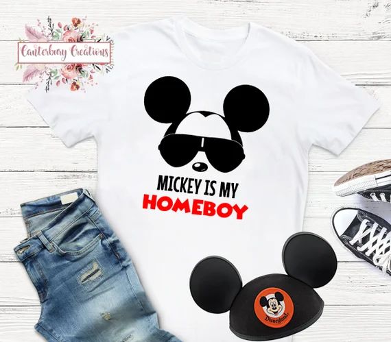 Mickey is my Homeboy Shirt | Disney vacation disney  disney shirts family shirts Disney World Dis... | Etsy (US)
