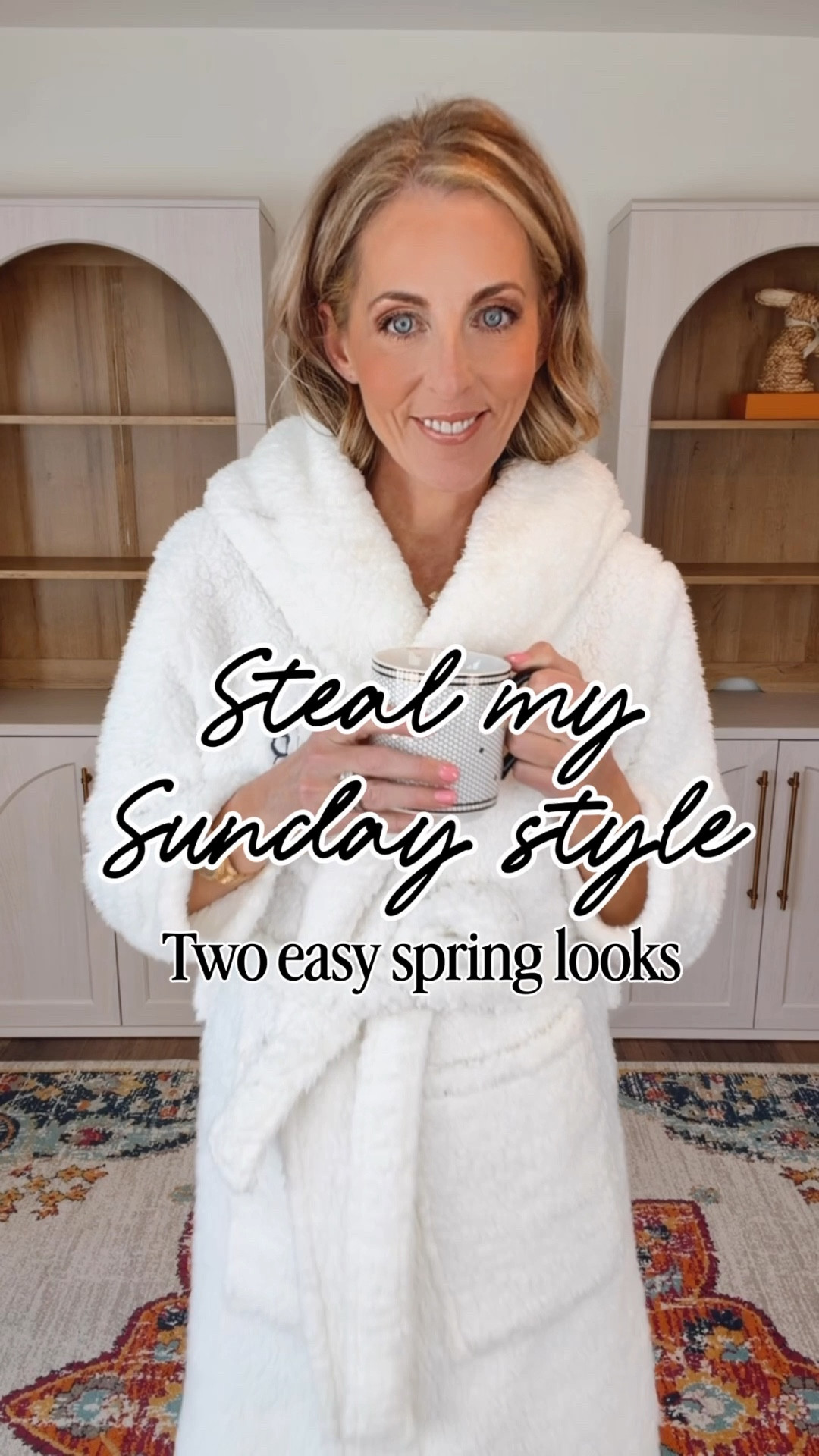 Steal my Sunday style This beautiful Free Assembly dress with the smocked bodice and peplum detail is one I simply cannot get over. It’s light, flattering, and just perfect for spring. I layered it with this cardigan (and yes… it’s the same one I wore last Sunday — because outfit repeating is always a good idea). Comment SUNDAY and I’ll send you all the links.

And speaking of favorites… this Amazon set is one of my go-to outfits when I want to be comfy. It’s perfect for travel, weekend errands, or those easy days when you still want to look pulled together. Both of these looks are so good for spring break. Throw them in your suitcase and you’re set.